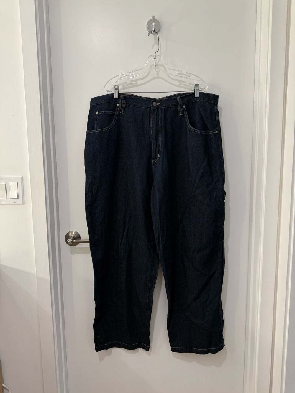 Rocawear Men's Dark Wash Denim Carpenter Jeans